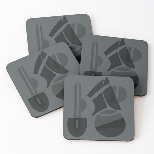 Item preview, black abstract forms designed and sold by redstitchlab.