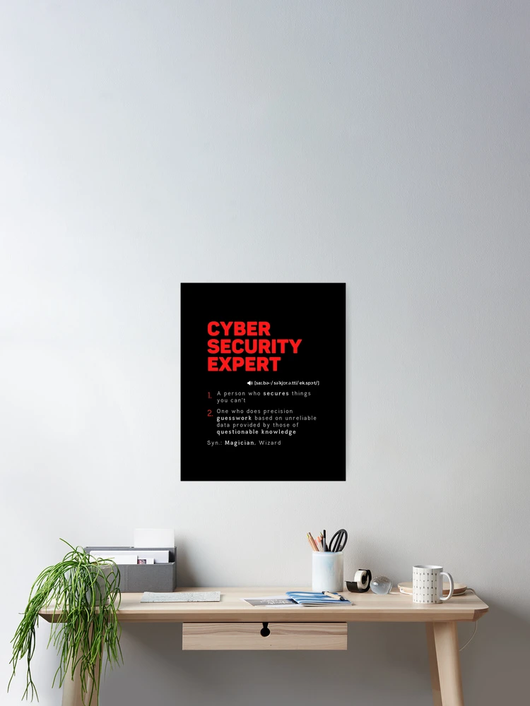Imagen 2 de 3, Póster con la obra Funny Cyber Security Expert Definition Computer Hacking Professional, diseñada y vendida por InitialModel.