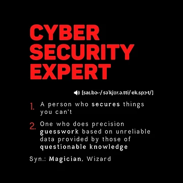 Imagen de la obra Funny Cyber Security Expert Definition Computer Hacking Professional de InitialModel