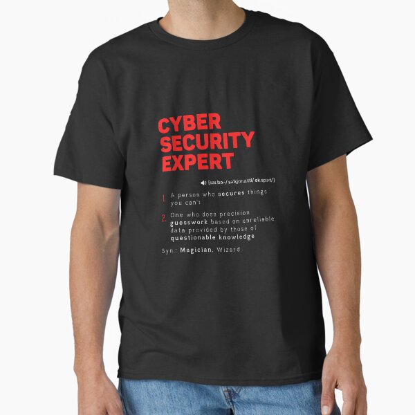 Funny Cyber Security Expert Definition Computer Hacking Professional Classic T-Shirt