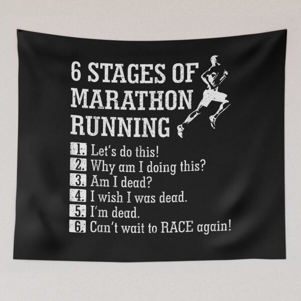 Item preview, 6 Stages of Marathon Running Gift for Runner designed and sold by simonbucholz.