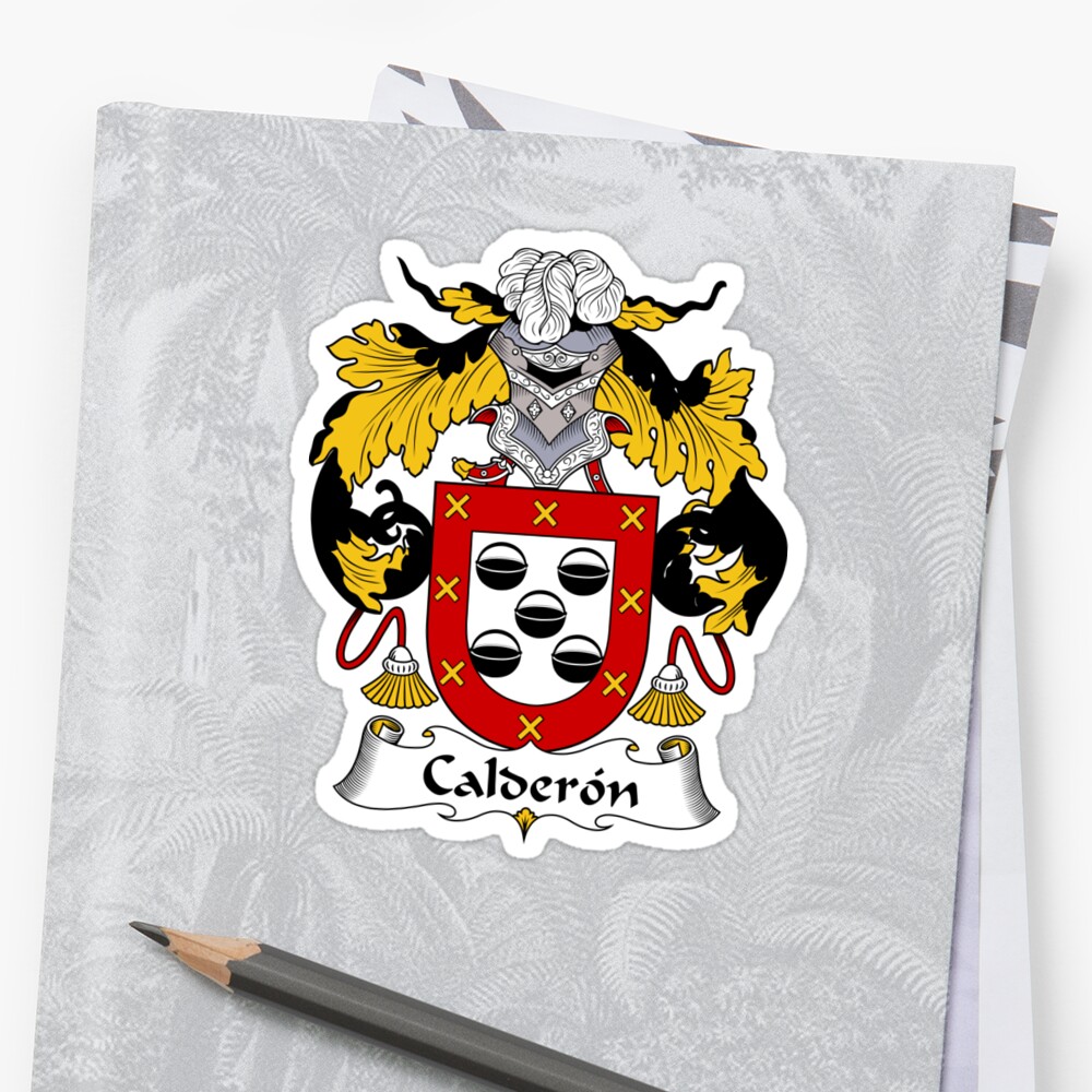  Calderon  Coat of Arms Calderon Family Crest  Sticker by 