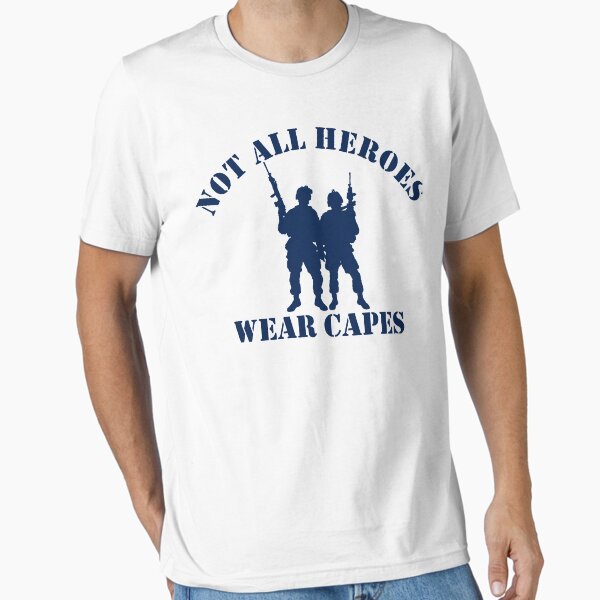 Item preview, Not All Heroes Wear Capes (Navy print) designed and sold by pixhunter.