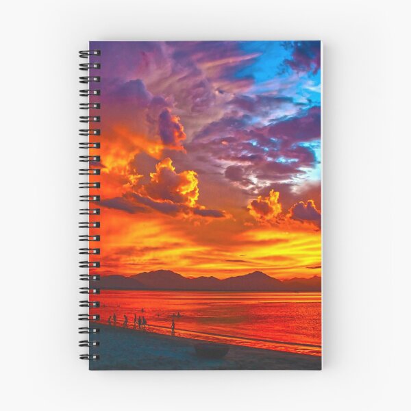 Item preview, Sunset Ocean Blue Waves Verano Paisaje Skyline Beach designed and sold by Wizardofpizza.