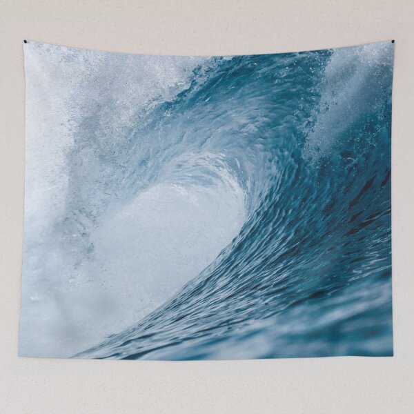 Item preview, Ocean Blue Waves Tunnel Summer Landscape Skyline Beach designed and sold by Wizardofpizza.