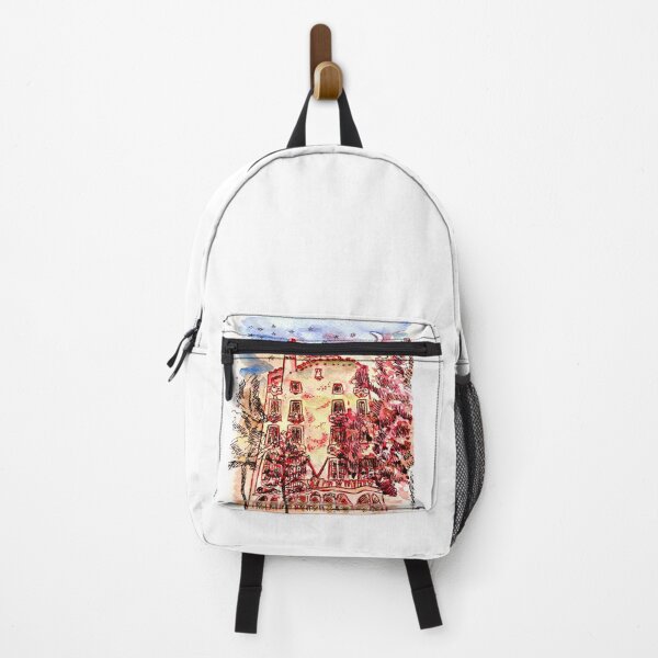 Item preview, Barcelona at night, watercolor, casa mila by night, starry night in Barcelona designed and sold by Ala Lopatniov.