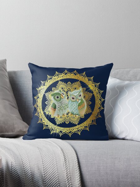 Artikel-Vorschau von Eulenwächter GOLDEN MANDALA - Saphir foncé, designt und verkauft von Art-PraveenRai.