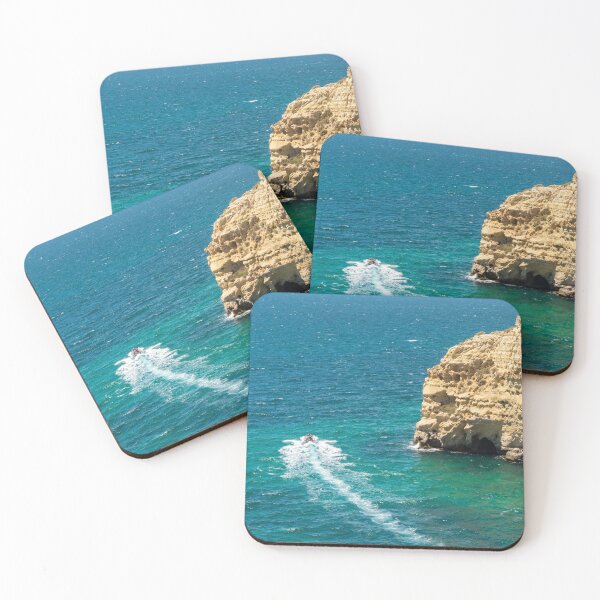 Item preview, Speeding Boat - Blue Coastal Trip at Carvoeiro Algarve Portugal designed and sold by Georgia Mizuleva.