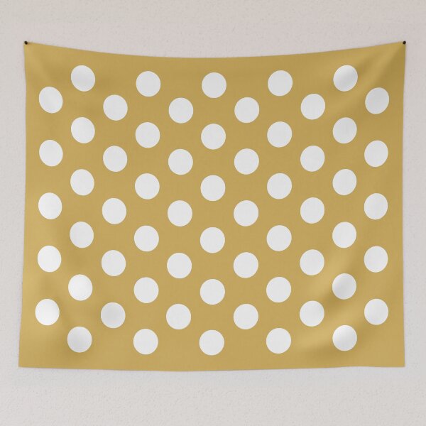 Item preview, Medium WHITE & GOLD POLKA DOTS designed and sold by RachelMacht.