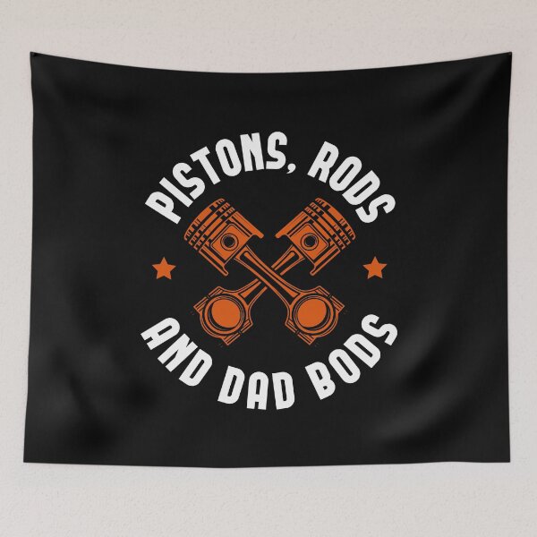 Item preview, Pistons Rods & Dad Bods Custom Garage Hot Rod Car Enthusiast designed and sold by abulfaruque.