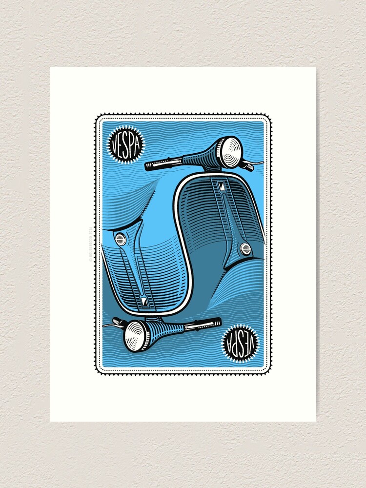Alternate view of Two-in-One Vespa Art Print