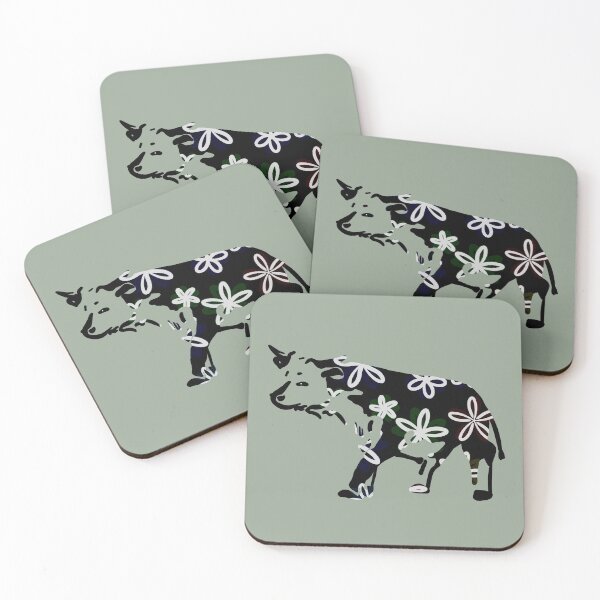 Item preview, Cow with flowers  designed and sold by Antiope33.
