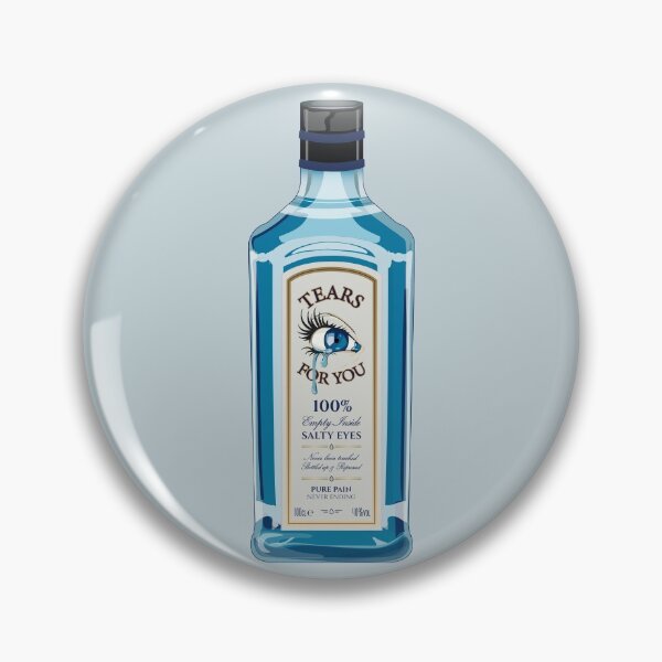 Item preview, Gin tears bottle art designed and sold by AznavourByKarin.