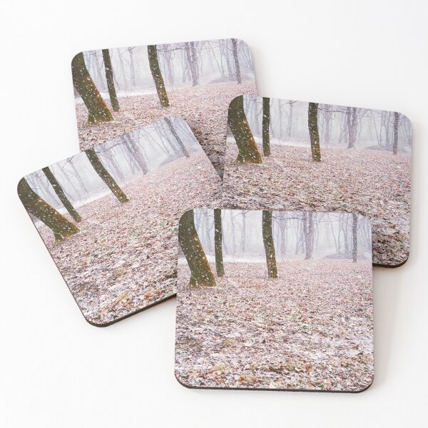 Item preview, Snowfall in a magic forest, natural background  designed and sold by helenkaiy.