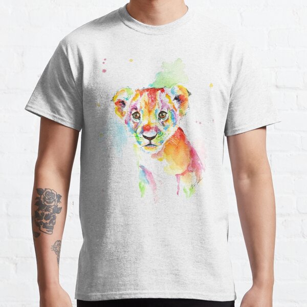 Aquarell - Löwenjunges in bunt Classic T-Shirt