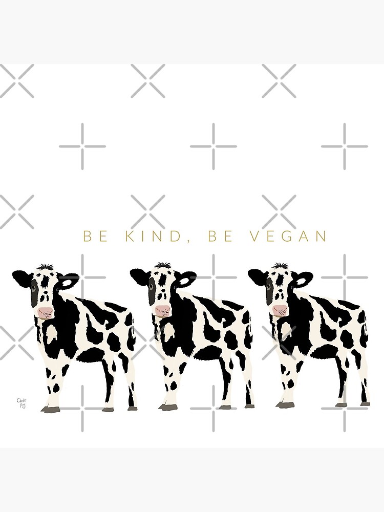 Cows, Go Vegan by LovelyDayArt