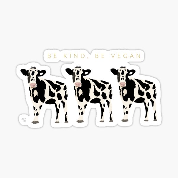 Cows, Go Vegan Sticker