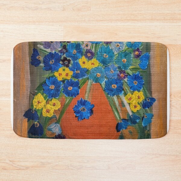 Item preview, Some abstract mixed flowers in a metallic vase  designed and sold by kkartwork.
