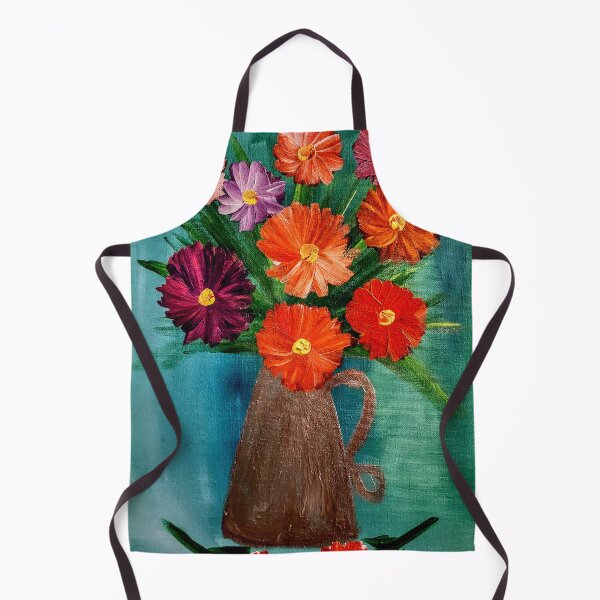 Item preview, Some abstract mixed flowers in a metallic vase  designed and sold by kkartwork.