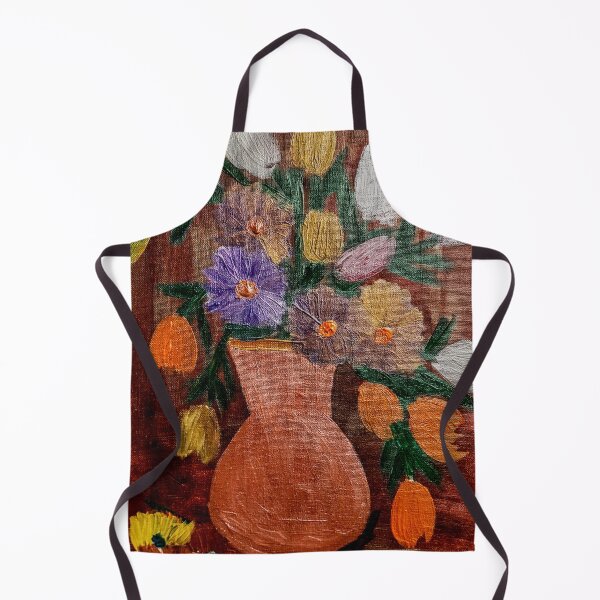 Item preview, Some abstract mixed flowers in a metallic vase  designed and sold by kkartwork.