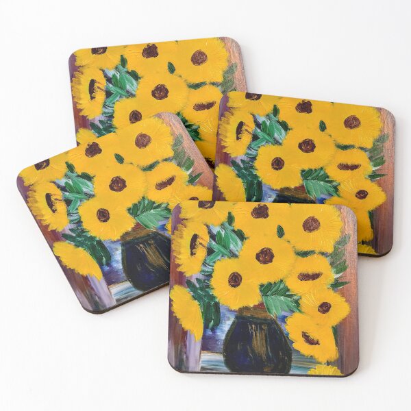 Item preview, Some abstract Sunflowers in a vase designed and sold by kkartwork.