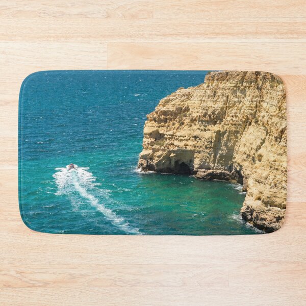 Item preview, Speeding Boat - Blue Coastal Trip at Carvoeiro Algarve Portugal designed and sold by Georgia Mizuleva.