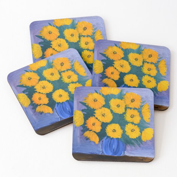 Item preview, Some abstract Sunflowers in a vase designed and sold by kkartwork.