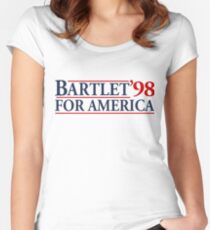 Bartlet for America Slogan Women's Fitted Scoop T-Shirt