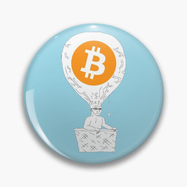 Item preview, Bitcoin Wojack With Hot Air Balloon Head designed and sold by D1mon.