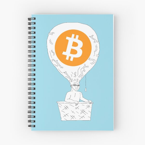Item preview, Bitcoin Wojack With Hot Air Balloon Head designed and sold by D1mon.