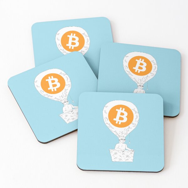 Item preview, Bitcoin Wojack With Hot Air Balloon Head designed and sold by D1mon.