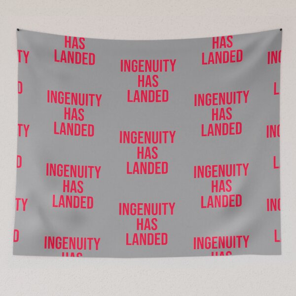 Item preview, Ingenuity has landed - red text designed and sold by FunkiFunki.