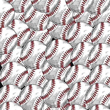 Artwork thumbnail, Baseballs pattern by Sharon111