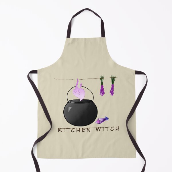 Item preview, Kitchen witch cauldron, crystals and lavender aesthetic design designed and sold by Semseh.