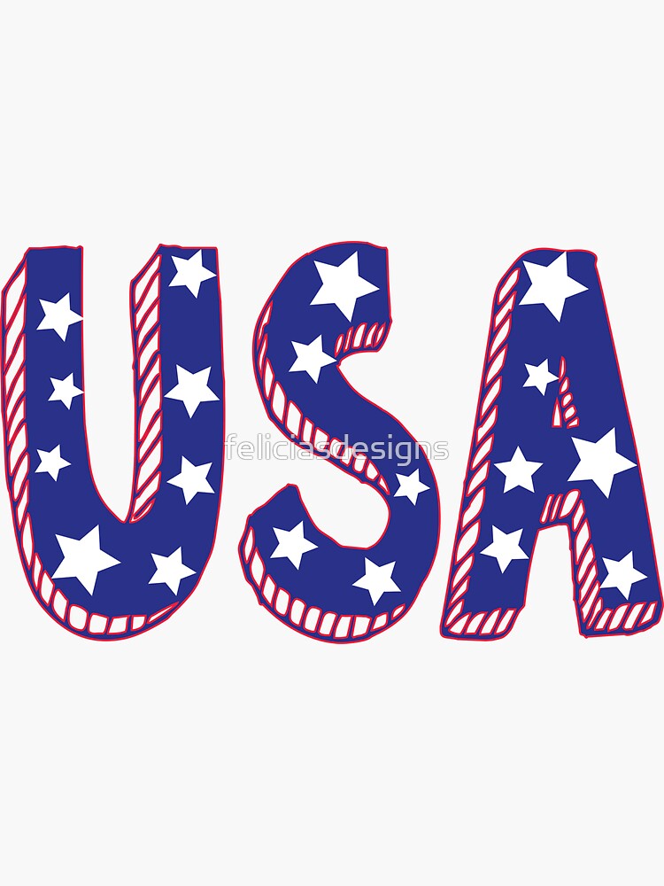 Thumbnail 3 of 3, Sticker, USA designed and sold by feliciasdesigns.
