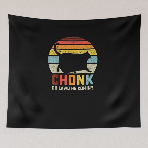 Item preview, Chonk Cat Scale Meme Funny Retro Style Vintage Cats Memes designed and sold by joandinkelSH.
