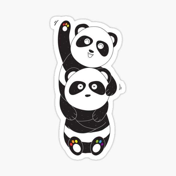 Panda Lovers  Sticker