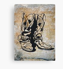 Cowgirl Cowboy Western Rodeo Boots Canvas Print
