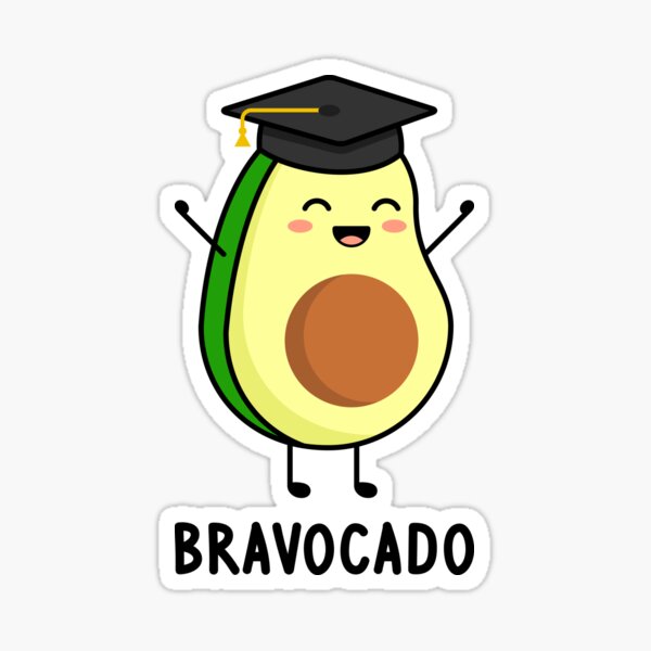 Item preview, Bravocado. Cute Avocado Celebrates Graduation designed and sold by TashaVector.