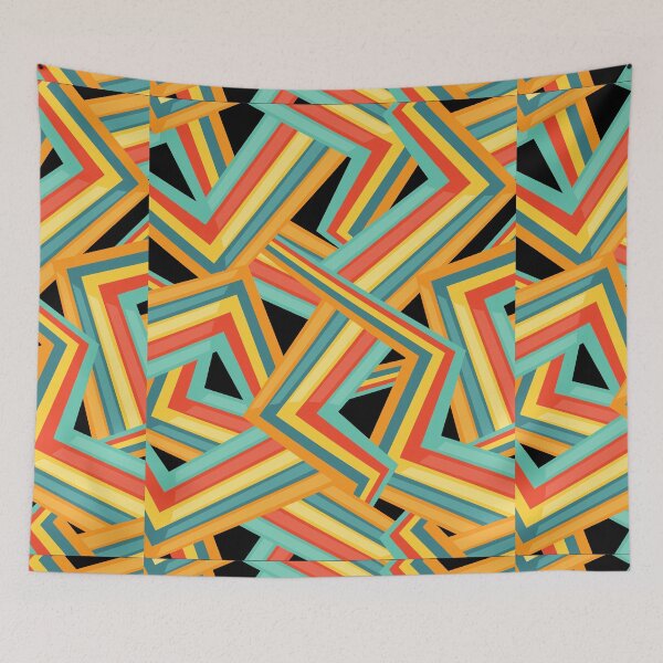 Item preview, geometric colourful psychedelic ripple pattern designed and sold by kyds.