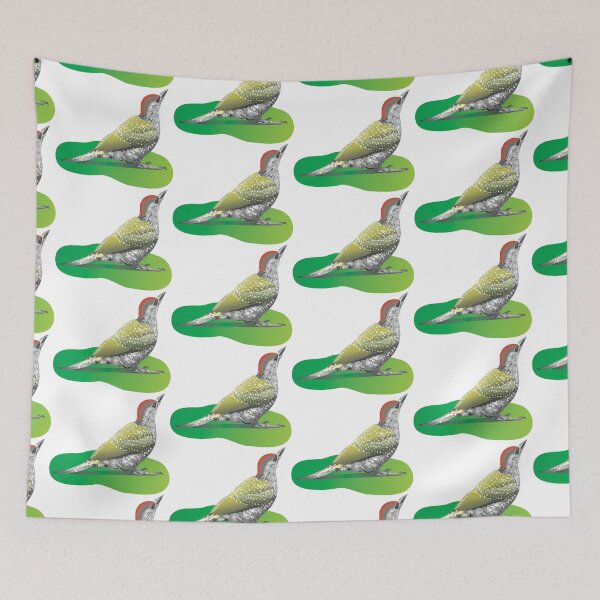 Item preview, Green Woodpecker Garden Bird Illustration designed and sold by BijouArt.