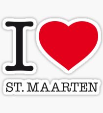 I ā„ ST. MAARTEN Sticker
