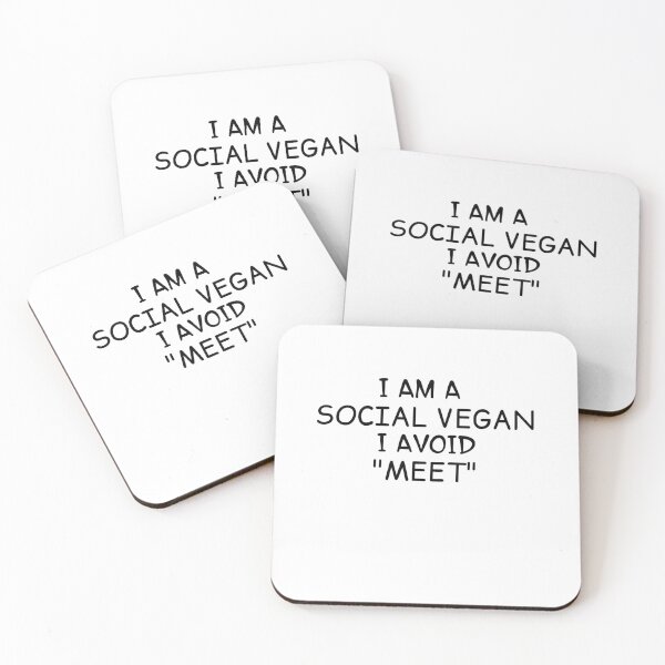 Item preview, I AM A SOCIAL VEGAN , I AVOID "MEET" (INTROVERT) designed and sold by Slaystyle.