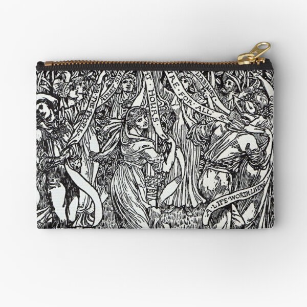 Walter Crane illustration:  The Workers May Pole - May Day Beltane Ritual   Zipper Pouch