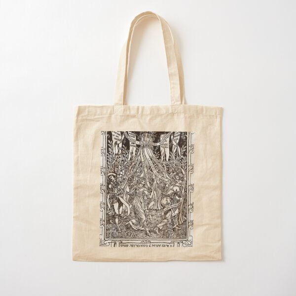 Walter Crane illustration:  The Workers May Pole - May Day Beltane Ritual   Cotton Tote Bag