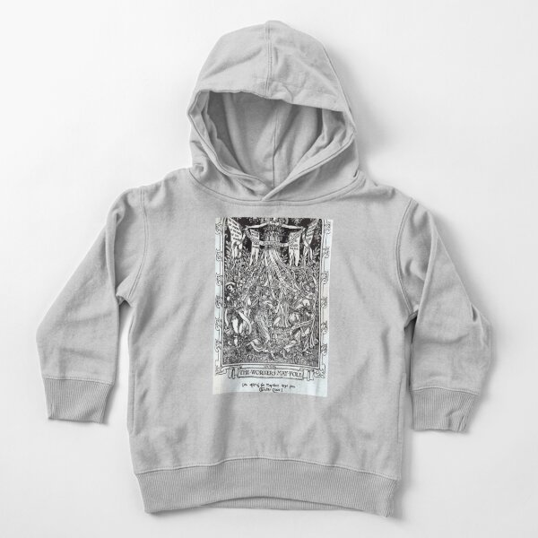 Walter Crane illustration:  The Workers May Pole - May Day Beltane Ritual   Toddler Pullover Hoodie