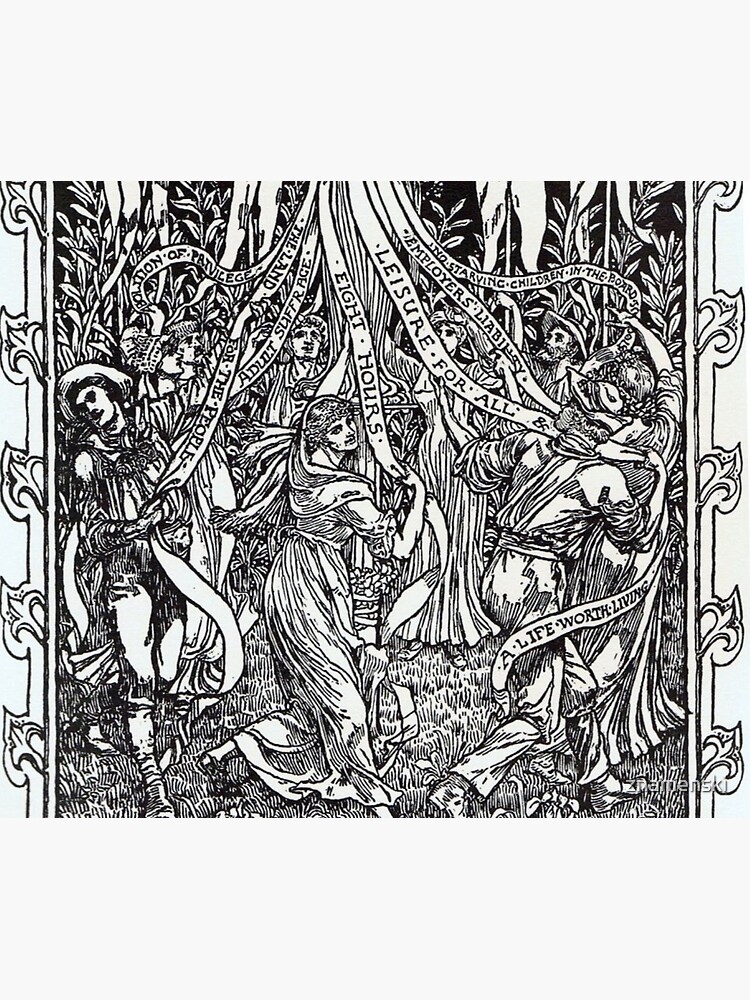 Walter Crane illustration: The Workers May Pole - May Day Beltane Ritual by znamenski