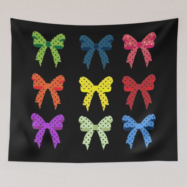 Item preview, Kids print, coloured ribbons with poker dots designed and sold by thekidsprint.