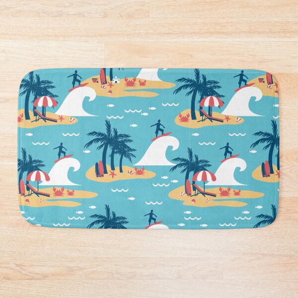 Item preview, Enjoy Blue Surfing Cartoon Illustration designed and sold by FlinArt.