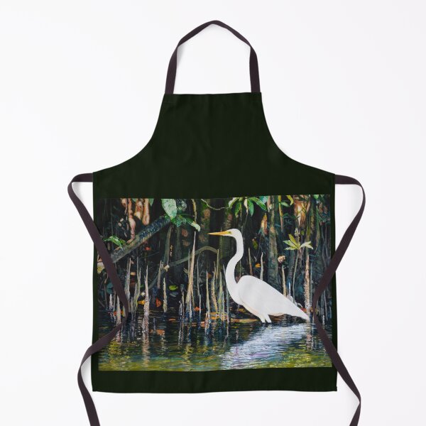 Item preview, Mute Witness Egret Bird in Swamp Landscape designed and sold by Jane Ianniello.